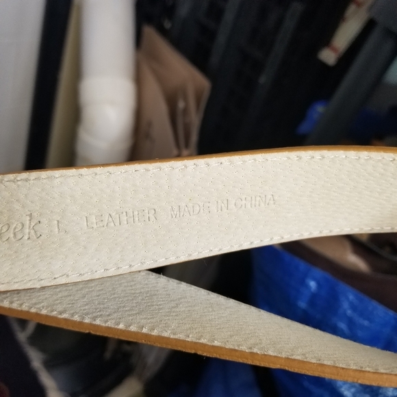 Vtg Coldwater Creek Beige Suede Loop Boho belt main image 4